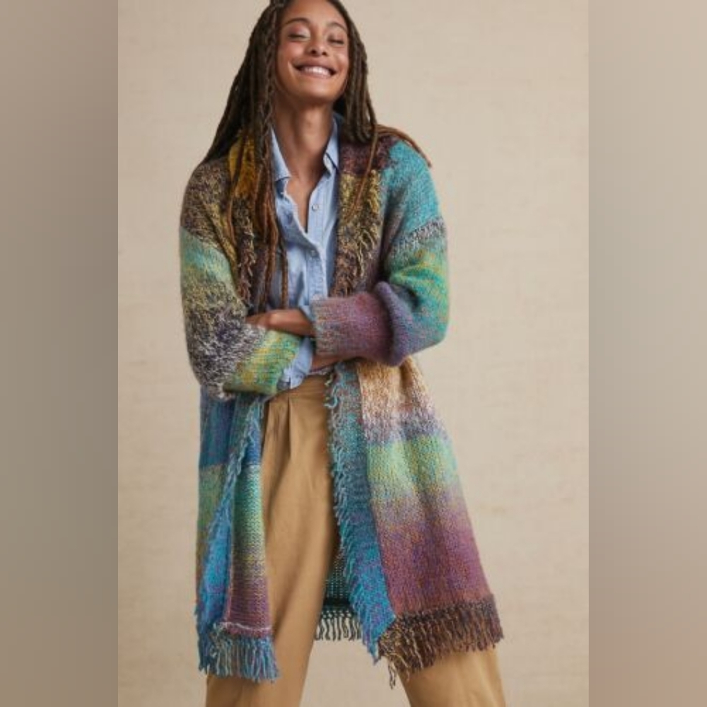 Anthropologie Greylin Natalia Long Knit Cardigan 2x
